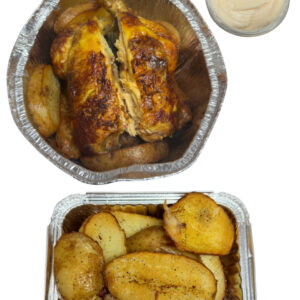 Pollo a l'ast con patatas